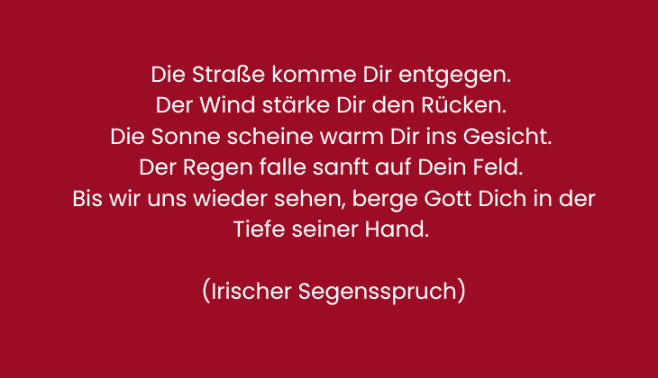 Irischer Segensspruch zur Taufe des Enkelkindes